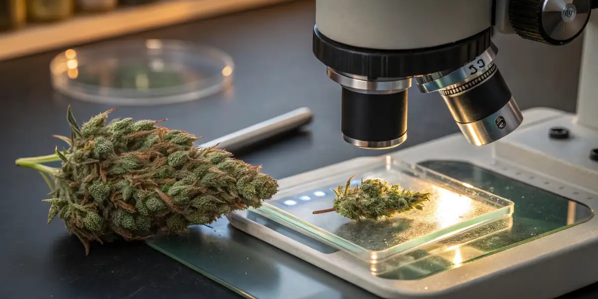 cannabis under microscope